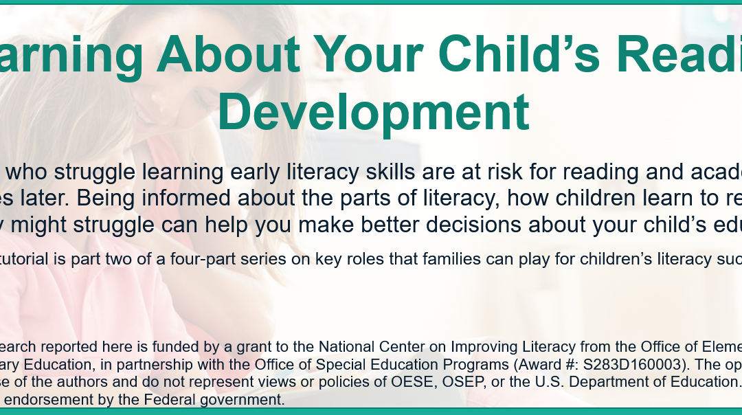 Learning about your Child’s Reading Development